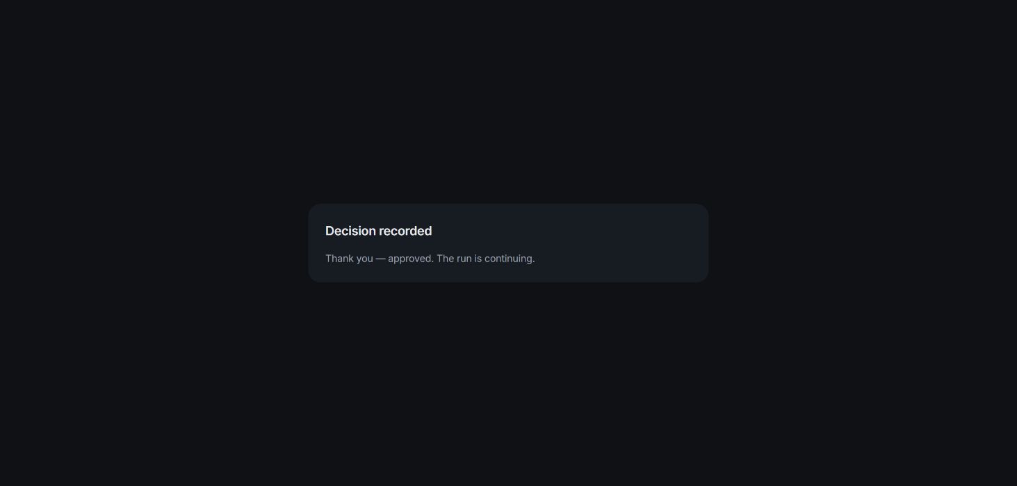 Link page after approving.